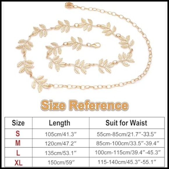 Metal Waist Chain Belt with Adjustable Lobster Claw Clasp